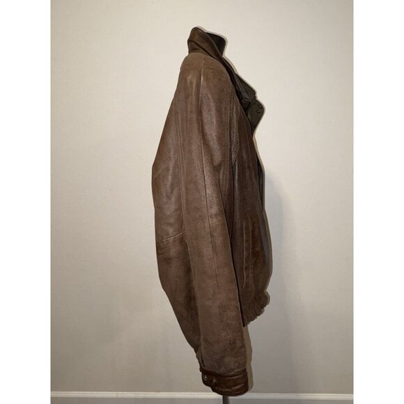 Vintage Wilsons Adventure Bound Leather Bomber Aviator Jacket Coat Men Large - Picture 7 of 15